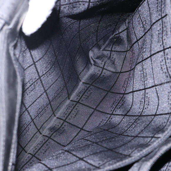 CELINE Macadam Canvas Hand Bag Enamel Brown Gold Auth 142207