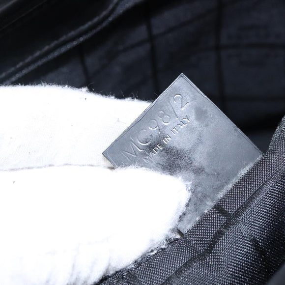 CELINE Macadam Canvas Hand Bag Enamel Brown Gold Auth 142207