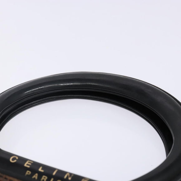 CELINE Macadam Canvas Hand Bag Enamel Brown Gold Auth 142207