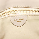CELINE Chain Shoulder Bag Leather Beige Gold Auth 142210-18