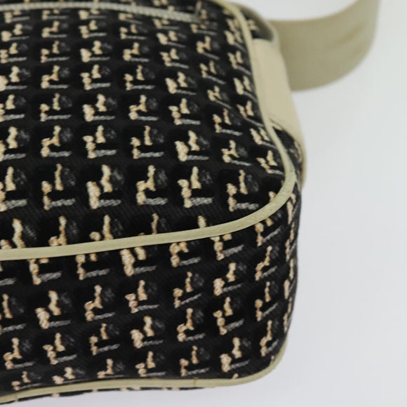 CHANEL Shoulder Bag Canvas Black Silver CC Auth 142211