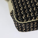 CHANEL Shoulder Bag Canvas Black Silver CC Auth 142211-15