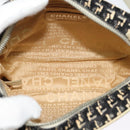 CHANEL Shoulder Bag Canvas Black Silver CC Auth 142211-10