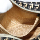 CHANEL Shoulder Bag Canvas Black Silver CC Auth 142211-20