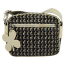 CHANEL Shoulder Bag Canvas Black Silver CC Auth 142211-13