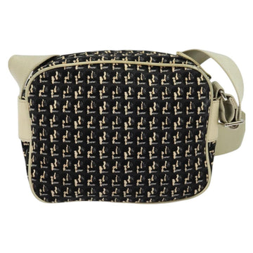 CHANEL Shoulder Bag Canvas Black Silver CC Auth 142211 - 0