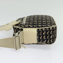 CHANEL Shoulder Bag Canvas Black Silver CC Auth 142211-3