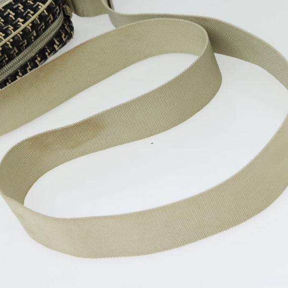 CHANEL Shoulder Bag Canvas Black Silver CC Auth 142211