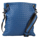 BOTTEGA VENETA INTRECCIATO Shoulder Bag Leather Blue Auth 142212V-1