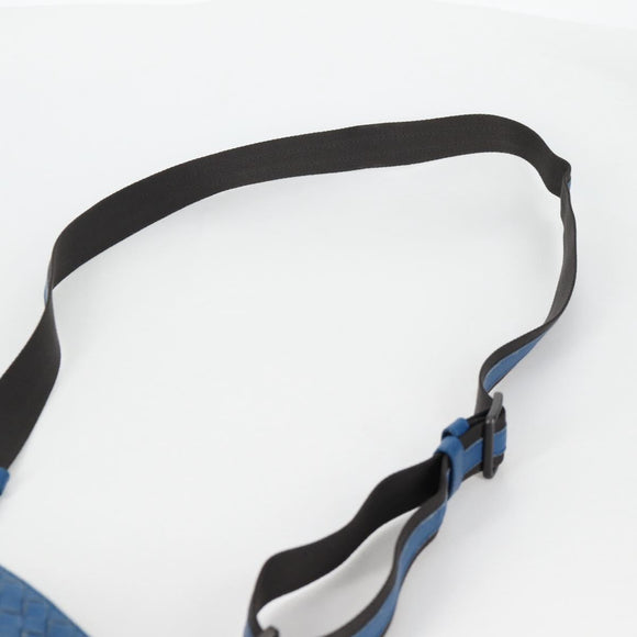 BOTTEGA VENETA INTRECCIATO Shoulder Bag Leather Blue Auth 142212V