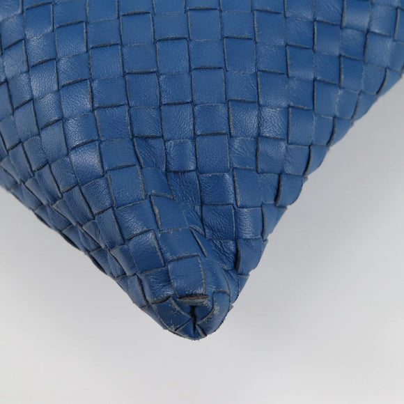 BOTTEGA VENETA INTRECCIATO Shoulder Bag Leather Blue Auth 142212V