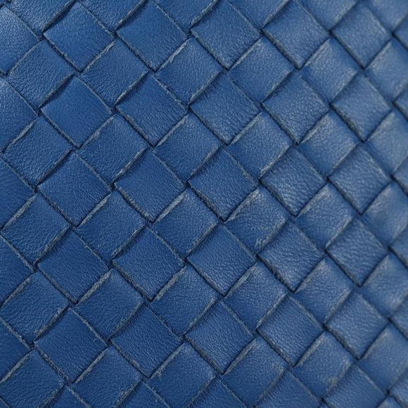 BOTTEGA VENETA INTRECCIATO Shoulder Bag Leather Blue Auth 142212V