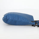 BOTTEGA VENETA INTRECCIATO Shoulder Bag Leather Blue Auth 142212V-6