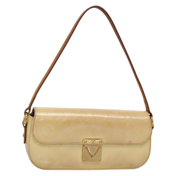 LOUIS VUITTON Monogram Vernis Malibu Street Bag Perle M91507 LV Auth 142214