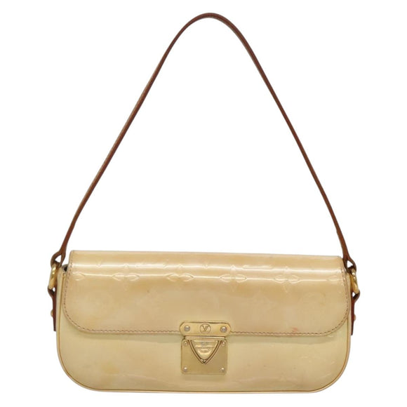 LOUIS VUITTON Monogram Vernis Malibu Street Bag Perle M91507 LV Auth 142214