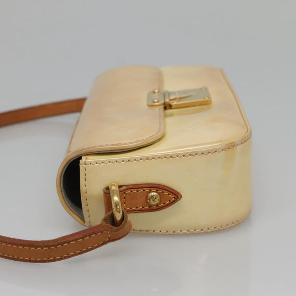 LOUIS VUITTON Monogram Vernis Malibu Street Bag Perle M91507 LV Auth 142214