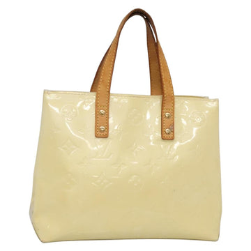 LOUIS VUITTON Monogram Vernis Reade PM Hand Bag Perle M91336 LV Auth 142215