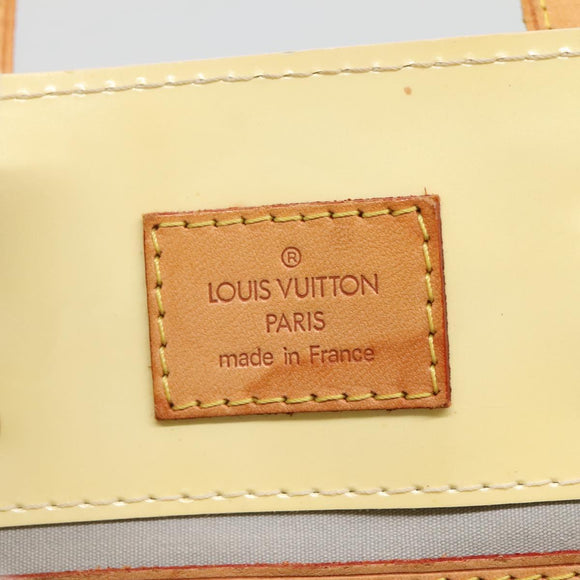 LOUIS VUITTON Monogram Vernis Reade PM Hand Bag Perle M91336 LV Auth 142215