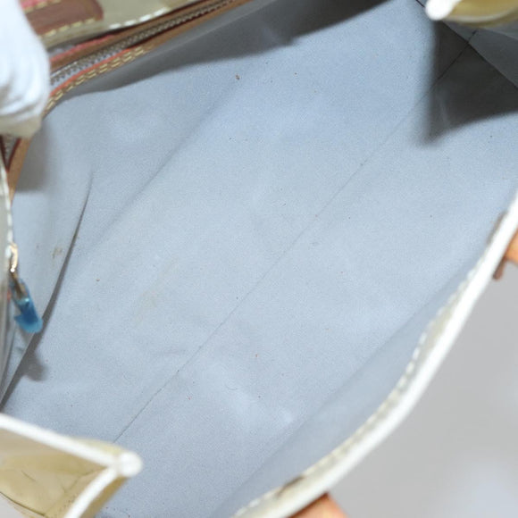 LOUIS VUITTON Monogram Vernis Reade PM Hand Bag Perle M91336 LV Auth 142215