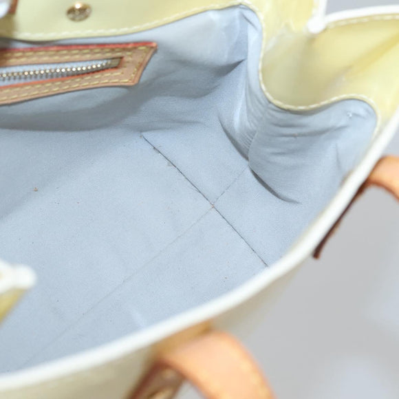 LOUIS VUITTON Monogram Vernis Reade PM Hand Bag Perle M91336 LV Auth 142215