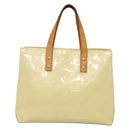 LOUIS VUITTON Monogram Vernis Reade PM Hand Bag Perle M91336 LV Auth 142215-13
