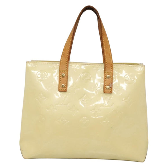 LOUIS VUITTON Monogram Vernis Reade PM Hand Bag Perle M91336 LV Auth 142215