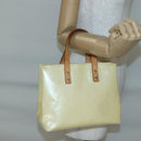 LOUIS VUITTON Monogram Vernis Reade PM Hand Bag Perle M91336 LV Auth 142215-21