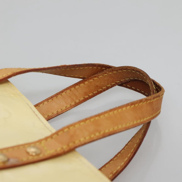 LOUIS VUITTON Monogram Vernis Reade PM Hand Bag Perle M91336 LV Auth 142215