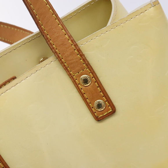 LOUIS VUITTON Monogram Vernis Reade PM Hand Bag Perle M91336 LV Auth 142216