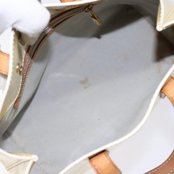 LOUIS VUITTON Monogram Vernis Reade PM Hand Bag Perle M91336 LV Auth 142216