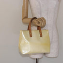 LOUIS VUITTON Monogram Vernis Reade PM Hand Bag Perle M91336 LV Auth 142216-21