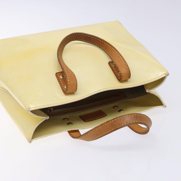 LOUIS VUITTON Monogram Vernis Reade PM Hand Bag Perle M91336 LV Auth 142216