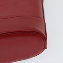 TIFFANY&Co. Chain Shoulder Bag Leather Red Gold Auth 142218-16