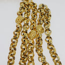 TIFFANY&Co. Chain Shoulder Bag Leather Red Gold Auth 142218-8