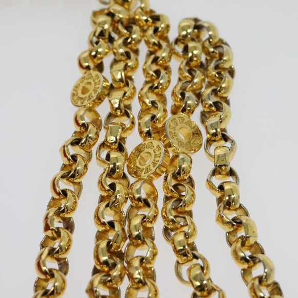 TIFFANY&Co. Chain Shoulder Bag Leather Red Gold Auth 142218