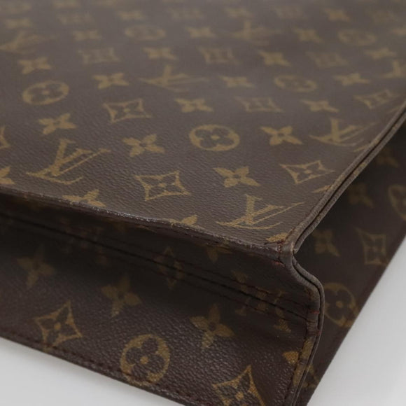 LOUIS VUITTON Monogram Sac Plat Hand Bag M51140 LV Auth 142230