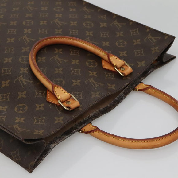 LOUIS VUITTON Monogram Sac Plat Hand Bag M51140 LV Auth 142230