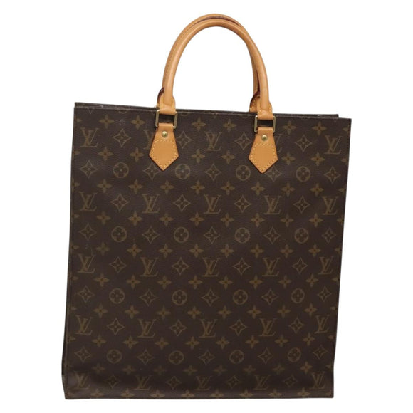 LOUIS VUITTON Monogram Sac Plat Hand Bag M51140 LV Auth 142231