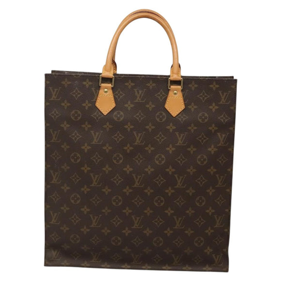 LOUIS VUITTON Monogram Sac Plat Hand Bag M51140 LV Auth 142231