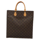 LOUIS VUITTON Monogram Sac Plat Hand Bag M51140 LV Auth 142231-2