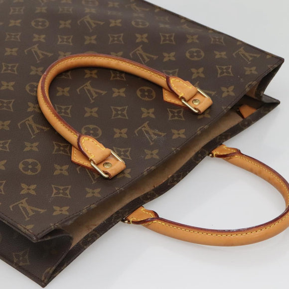 LOUIS VUITTON Monogram Sac Plat Hand Bag M51140 LV Auth 142231