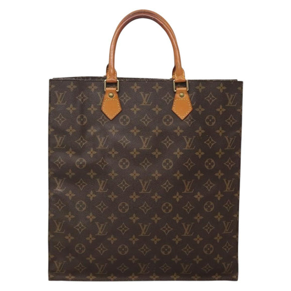 LOUIS VUITTON Monogram Sac Plat Hand Bag M51140 LV Auth 142232