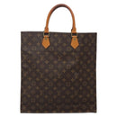 LOUIS VUITTON Monogram Sac Plat Hand Bag M51140 LV Auth 142232-3