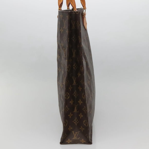 LOUIS VUITTON Monogram Sac Plat Hand Bag M51140 LV Auth 142232