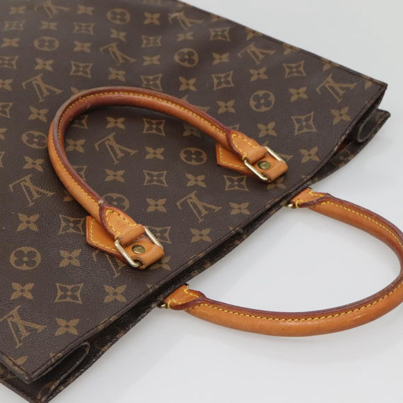LOUIS VUITTON Monogram Sac Plat Hand Bag M51140 LV Auth 142232
