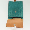 CELINE C Macadam Canvas Shoulder Bag Suede Turquoise Blue Silver Auth 142240-10
