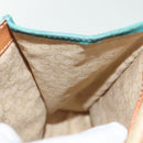 CELINE C Macadam Canvas Shoulder Bag Suede Turquoise Blue Silver Auth 142240-20