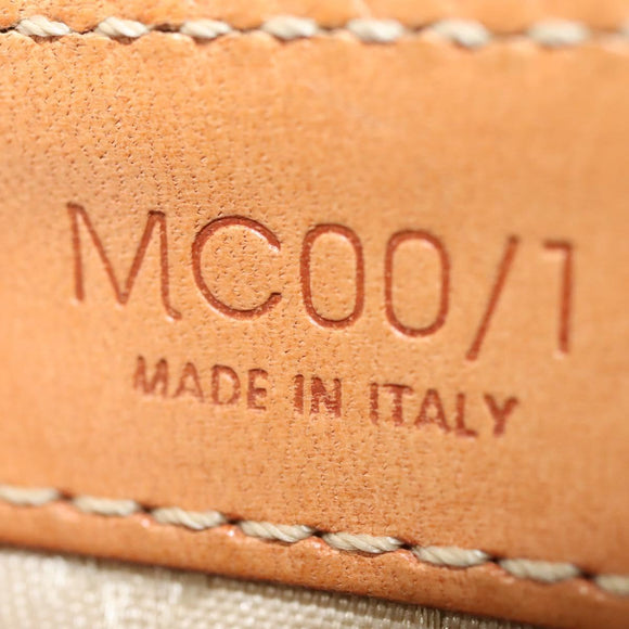 CELINE C Macadam Canvas Shoulder Bag Suede Turquoise Blue Silver Auth 142240