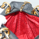 Christian Dior Canage Hand Bag Nylon Black Gold Auth 142241-18