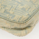 FENDI Shoulder Bag Denim Light Blue Gold Auth 142242-10